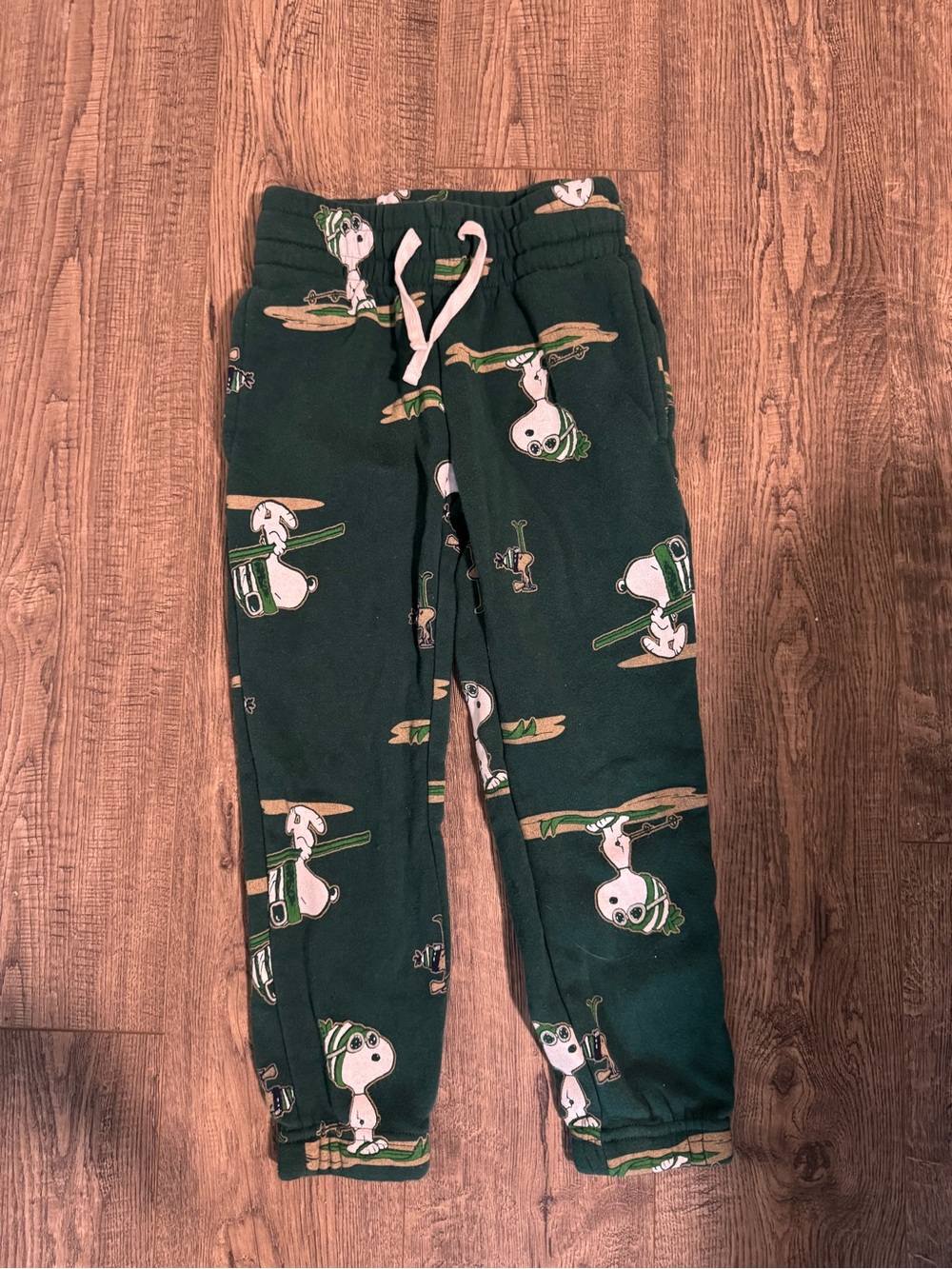Peanuts Forest Green Snoopy Surf Jogger Pants